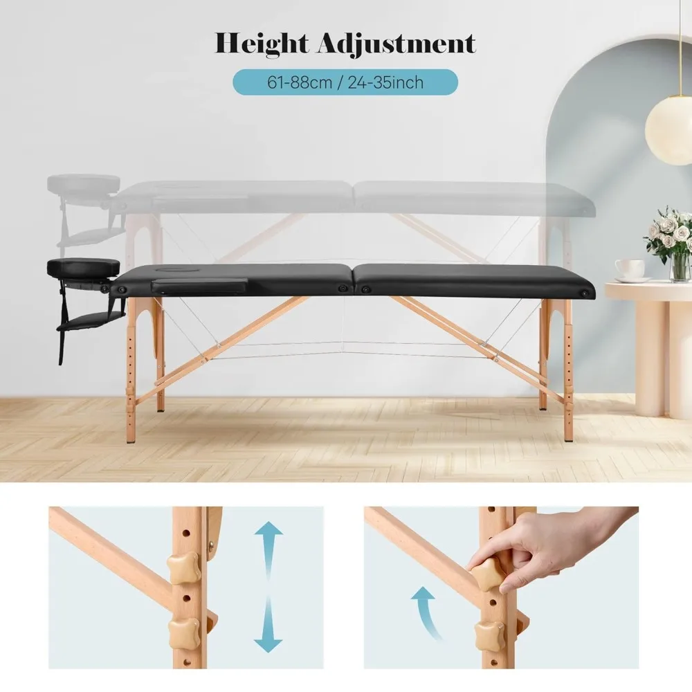 Portable Wooden Massage Table 24" Wide Foldable Beauty Spa Tattoo Face Cradle Adjustable Lash Bed for Salon,Customized
Portable Wooden Massage Table 24" Wide Foldable Beauty Spa Tattoo Face Cradle Adjustable Lash Bed for Salon,Customized