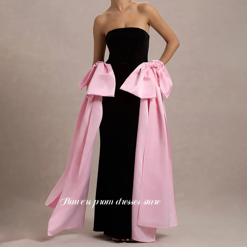 Flowers Strapless Evening Dress with Bows Strapless Party Dress for Women Straight Celebrity Gala Dress Customized
Flowers Strapless Evening Dress with Bows Strapless Party Dress for Women Straight Celebrity Gala Dress Customized