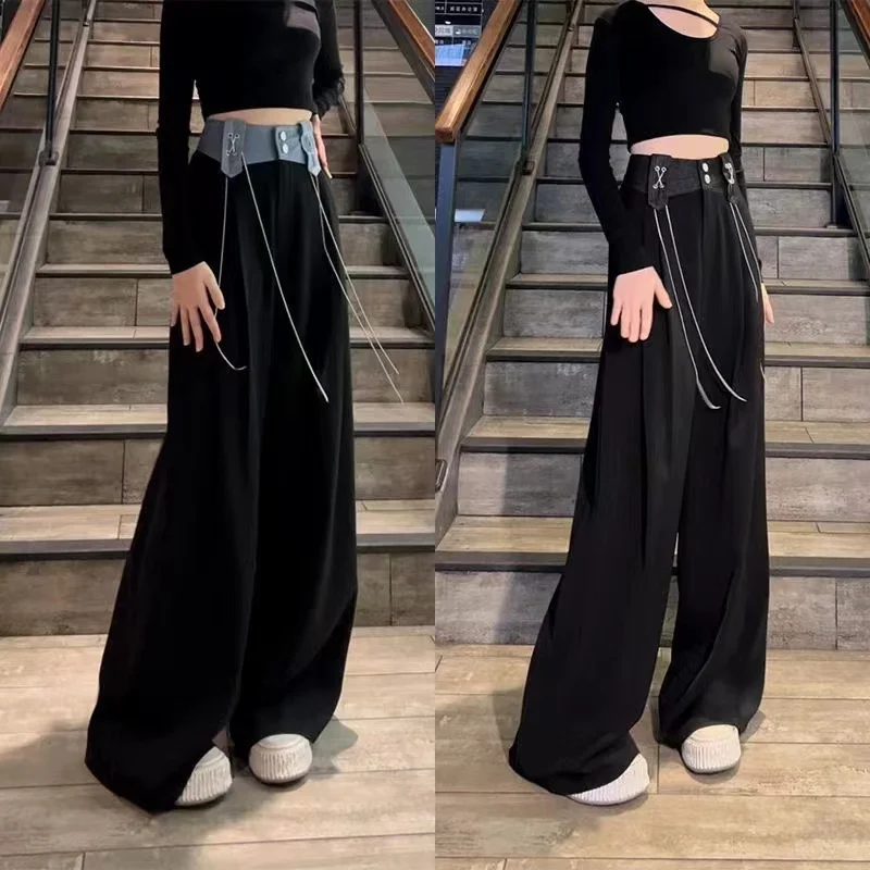 Fashion Boyfriend Straight Pants Women's Loose Denim Patchwork Chain Pants Baggy Summer 2023 New High Waist Women Wide Leg Pants
Fashion Boyfriend Straight Pants Women's Loose Denim Patchwork Chain Pants Baggy Summer 2023 New High Waist Women Wide Leg Pants