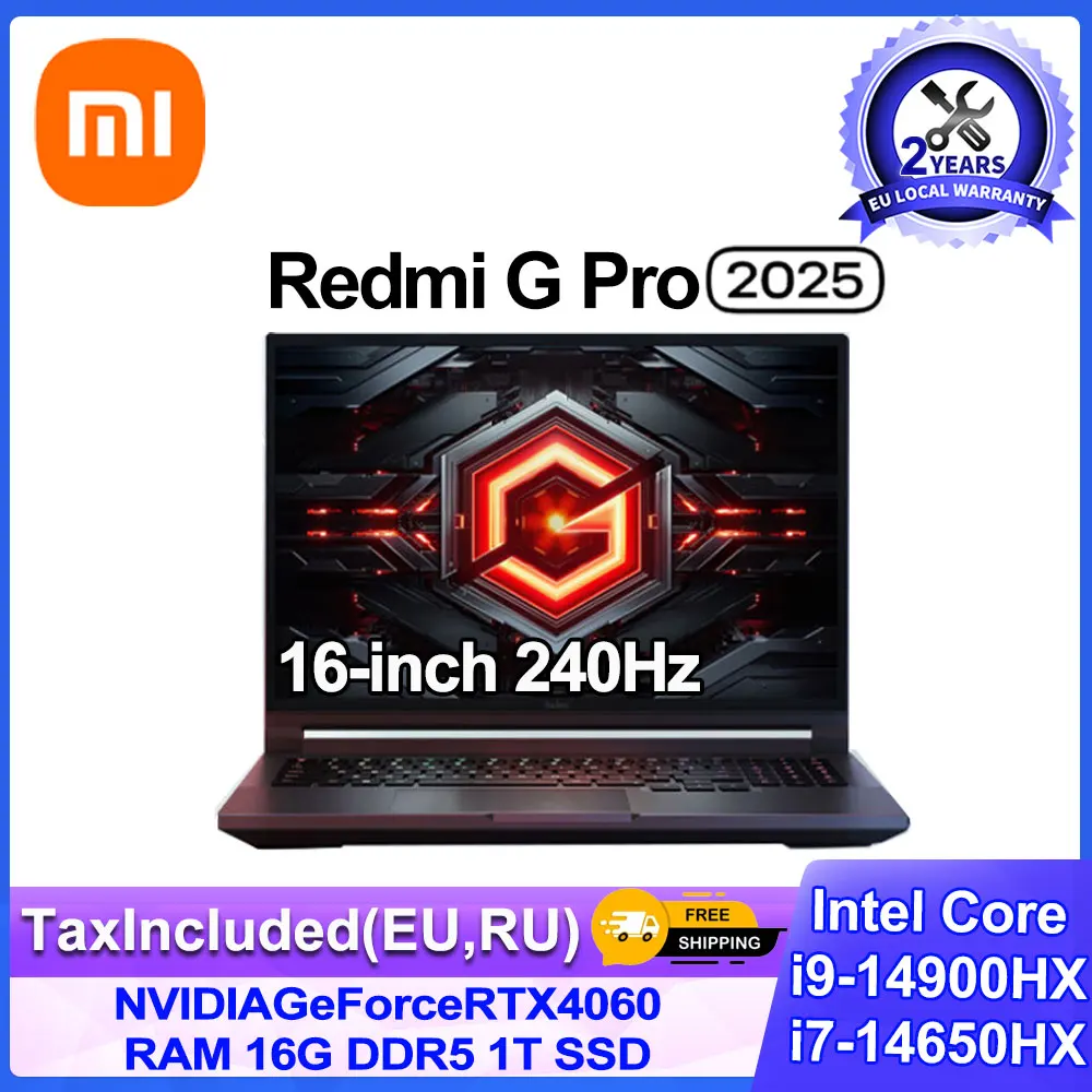 Игровой ноутбук Xiaomi Redmi G Pro 2024 Core i9-14900HX NVIDIA GeForce RTX 4060 RAM 16 ГБ/32 ГБ DDR5 1 ТБ SSD 16-дюймовый экран 240 Гц ПК
Игровой ноутбук Xiaomi Redmi G Pro 2024 Core i9-14900HX NVIDIA GeForce RTX 4060 RAM 16 ГБ/32 ГБ DDR5 1 ТБ SSD 16-дюймовый экран 240 Гц ПК