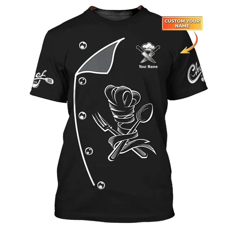 Fashion Chef Graphic T Shirts Summer Casual Short Sleeve Custom Name 3D Printed Work T-shirts Loose Oversized Unisex Tees Tops
Fashion Chef Graphic T Shirts Summer Casual Short Sleeve Custom Name 3D Printed Work T-shirts Loose Oversized Unisex Tees Tops