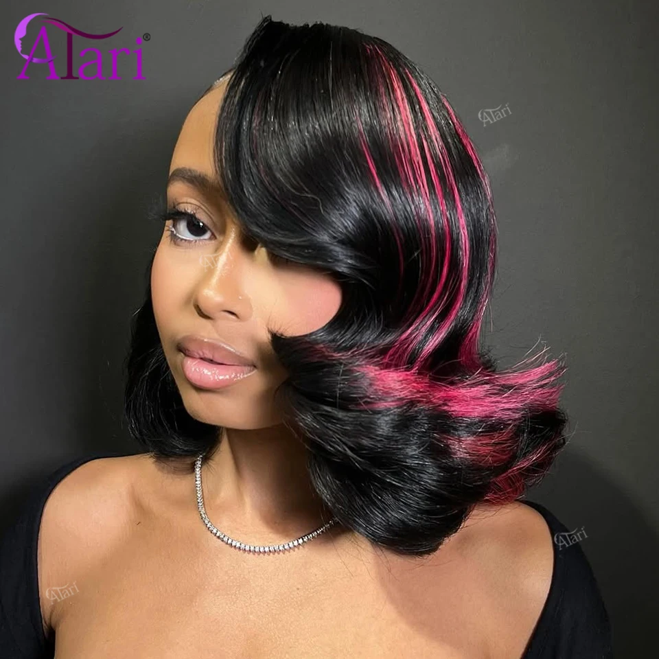 Highlight Pink 180 Density Body Wave Human Hair Short Bob Wigs Transparent 13x4 Full Lace Frontal Bob Wig Pre Plucked for Women
Highlight Pink 180 Density Body Wave Human Hair Short Bob Wigs Transparent 13x4 Full Lace Frontal Bob Wig Pre Plucked for Women