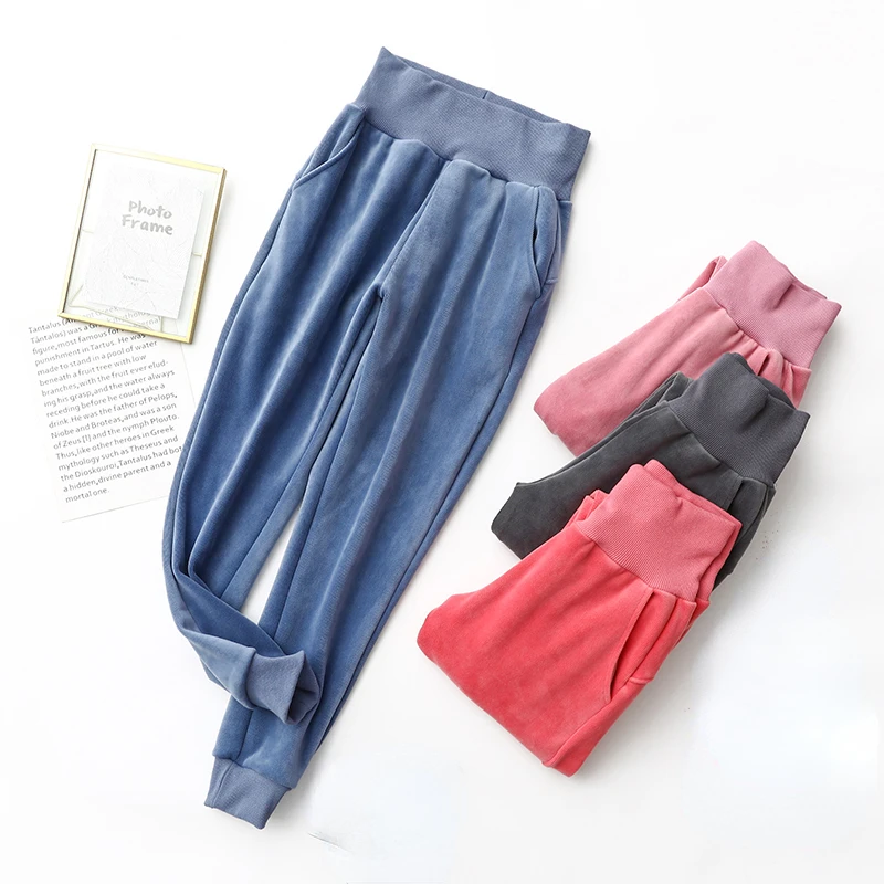 Women Thick Warm Winter Sweatpants High Waist Velvet Fleece Female Trousers Sport Casual Pants Suits Loose New
Women Thick Warm Winter Sweatpants High Waist Velvet Fleece Female Trousers Sport Casual Pants Suits Loose New