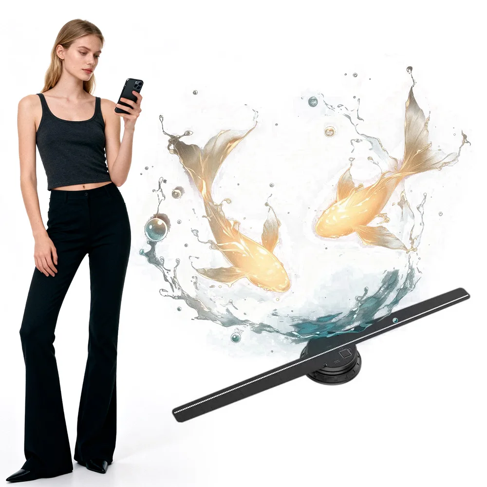Naked Eye Stereo Hologram Fan 3D Holographic Display Outdoor 14cm 18cm 23cm 42cm 50cm LED 3D Hologram Fan
Naked Eye Stereo Hologram Fan 3D Holographic Display Outdoor 14cm 18cm 23cm 42cm 50cm LED 3D Hologram Fan