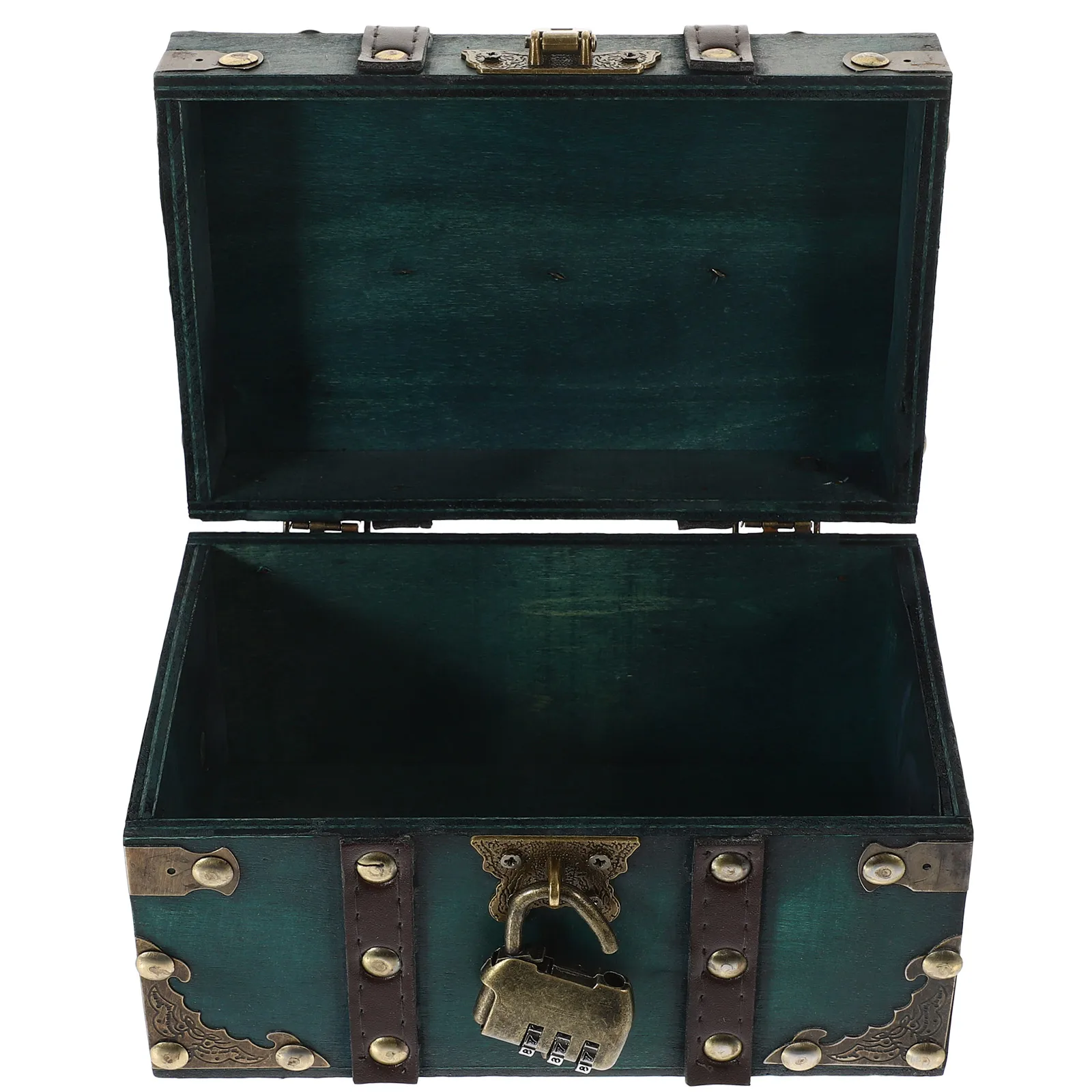 Wooden Storage Box Pirate Treasure Chest with Lock for Jewelry Books Documents Small Green Retro Versatile Stylish Great
Wooden Storage Box Pirate Treasure Chest with Lock for Jewelry Books Documents Small Green Retro Versatile Stylish Great