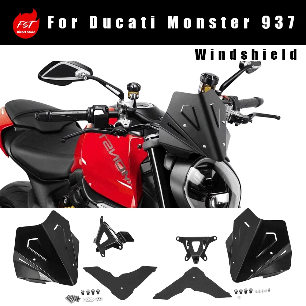 For Ducati MONSTER 937, Aluminum Racing Windshield, Motorcycle Modification Parts
For Ducati MONSTER 937, Aluminum Racing Windshield, Motorcycle Modification Parts