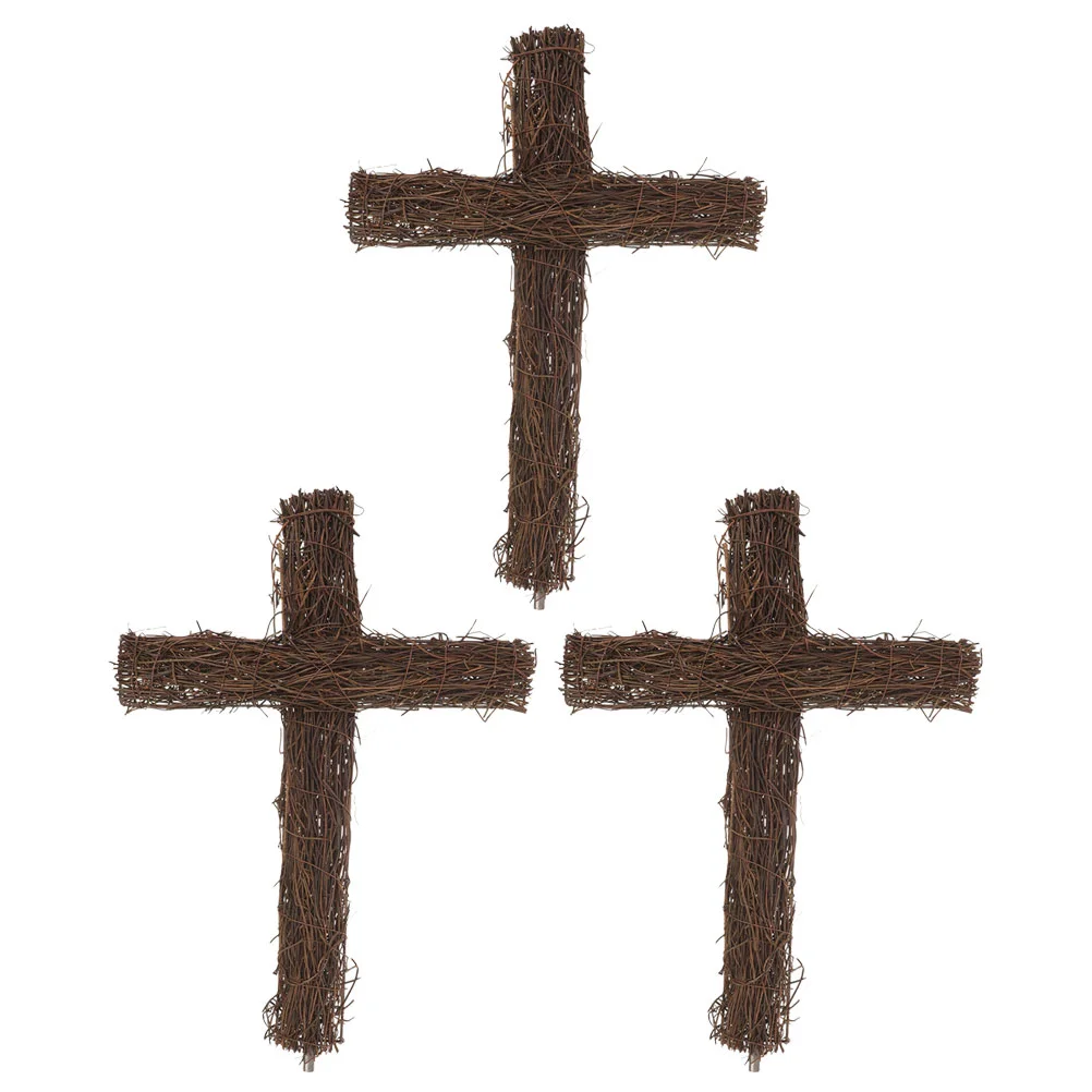 3 Pcs Decorate Rattan Cross Christmas Decoration Woven Wall Catholic Cross Ornament
3 Pcs Decorate Rattan Cross Christmas Decoration Woven Wall Catholic Cross Ornament