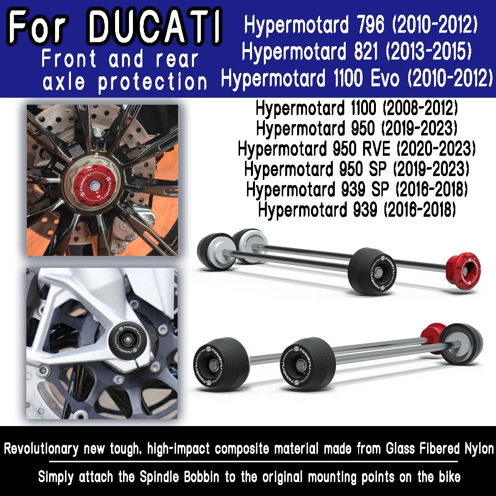 Front and rear axle anti fall protection For Ducati Hypermotard 796/821/939 SP /950 SP RVE/1100 EVO/ 2008-2020 2021 2022 2023
Front and rear axle anti fall protection For Ducati Hypermotard 796/821/939 SP /950 SP RVE/1100 EVO/ 2008-2020 2021 2022 2023