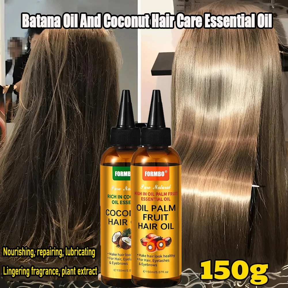 Batana Oil And Coconut Hair Care Essential Oil Improve Dryness Frizz Repair Damaged Split Smooth Long-lasting Fragrance 150ml
Batana Oil And Coconut Hair Care Essential Oil Improve Dryness Frizz Repair Damaged Split Smooth Long-lasting Fragrance 150ml