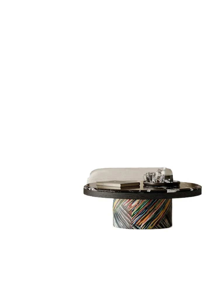 Marble coffee table light luxury high-end round living room coffee table combination
Marble coffee table light luxury high-end round living room coffee table combination