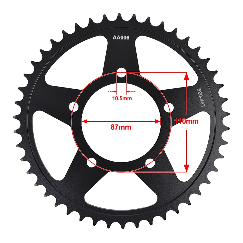 520 46T Motorcycle Rear Sprocket Gear Cam Wheel For Suzuki SFV650 SV650 SFV 650 SV 650 520-46T Tooth
520 46T Motorcycle Rear Sprocket Gear Cam Wheel For Suzuki SFV650 SV650 SFV 650 SV 650 520-46T Tooth