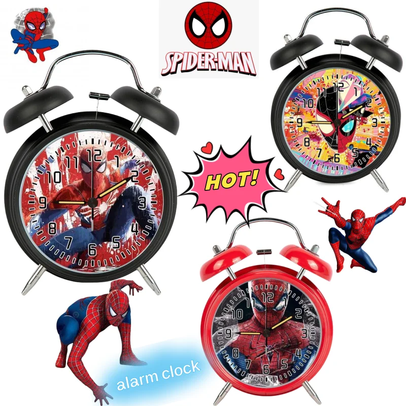 Marvel SpiderMan Alarm Clock Silent Walking Time Cartoon Anime Peripheral Movie Metal Clock Boy Creative Holiday Gifts
Marvel SpiderMan Alarm Clock Silent Walking Time Cartoon Anime Peripheral Movie Metal Clock Boy Creative Holiday Gifts