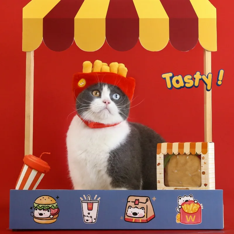 Pet Hamburgers, French Fries, Cartoon Cute Hats, Cat and Dog Photography Headwear, Warm Headgear
Pet Hamburgers, French Fries, Cartoon Cute Hats, Cat and Dog Photography Headwear, Warm Headgear