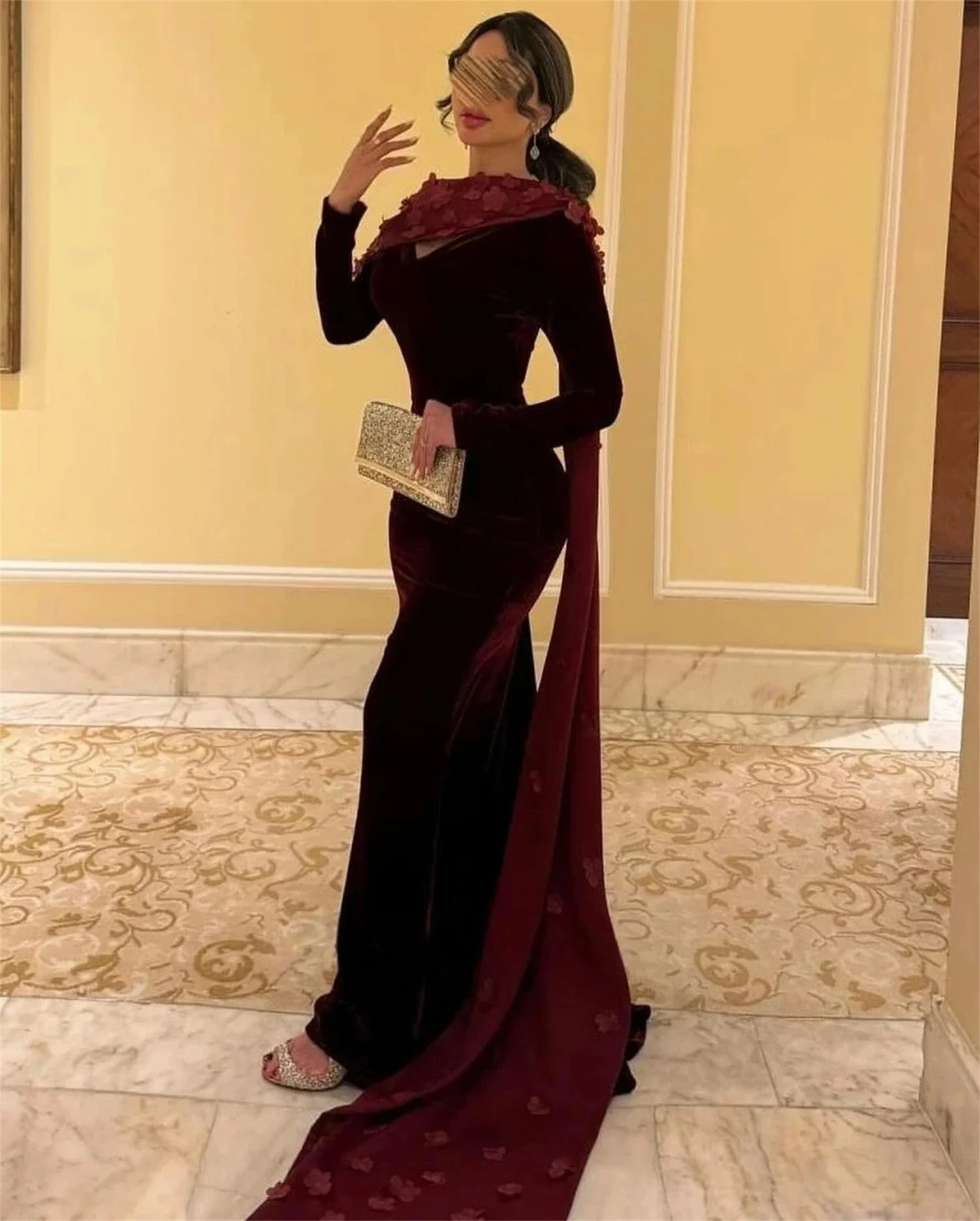 Floral Long Sleeves Bespoke Occasion Gown Evening Dresses Pastrol Unisex Jersey Retro Dubai Saudi Arabic Prom Customized
Floral Long Sleeves Bespoke Occasion Gown Evening Dresses Pastrol Unisex Jersey Retro Dubai Saudi Arabic Prom Customized
