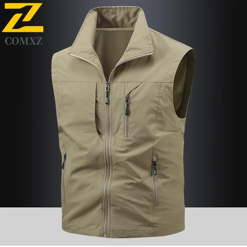 Men Outdoor Utility Workwear Vest Spring Stand Collar Sleeveless Jacket Casual Solid Color Waistcoat Lightweight Layering Top
Men Outdoor Utility Workwear Vest Spring Stand Collar Sleeveless Jacket Casual Solid Color Waistcoat Lightweight Layering Top