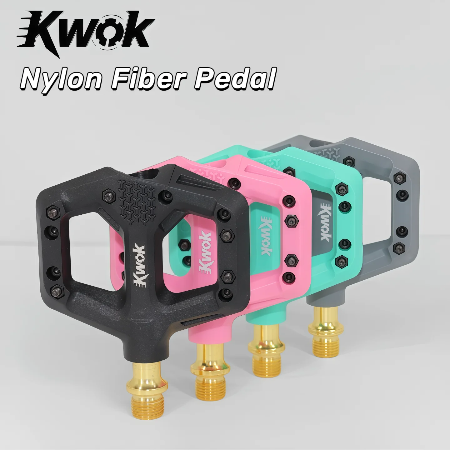 KWOK nylon Fiber Bicycle Pedal Anti-slip road bikes and folding bikes Pedal Gold Plating Process Chromoly Steel Material3-Bearin
KWOK nylon Fiber Bicycle Pedal Anti-slip road bikes and folding bikes Pedal Gold Plating Process Chromoly Steel Material3-Bearin