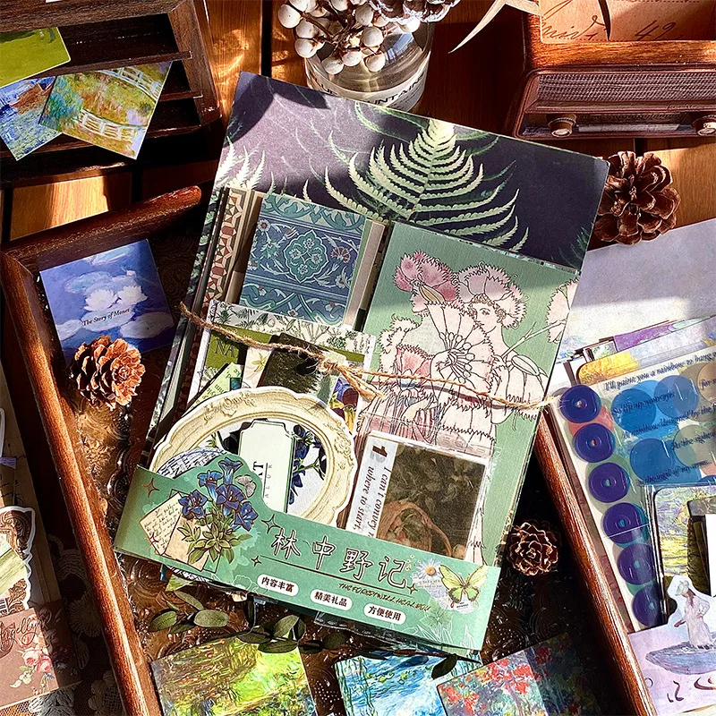 Vintage Style Stationery Sticker Set with Forest Rain Singing Material Pack for Scrapbooking DIY Decoration Journal Supplies
Vintage Style Stationery Sticker Set with Forest Rain Singing Material Pack for Scrapbooking DIY Decoration Journal Supplies
