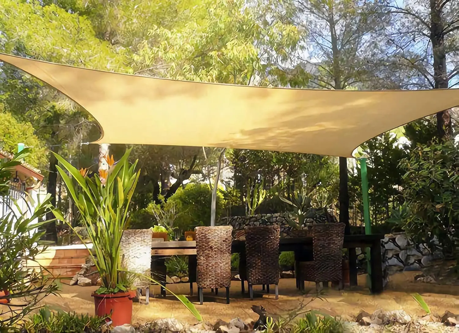 Rectangle Sun Shade Sail Canopy, 20' x 20' Patio Shade Cloth Outdoor Cover - Sunshade Fabric Awning Shelter for Pergola Backyard
Rectangle Sun Shade Sail Canopy, 20' x 20' Patio Shade Cloth Outdoor Cover - Sunshade Fabric Awning Shelter for Pergola Backyard