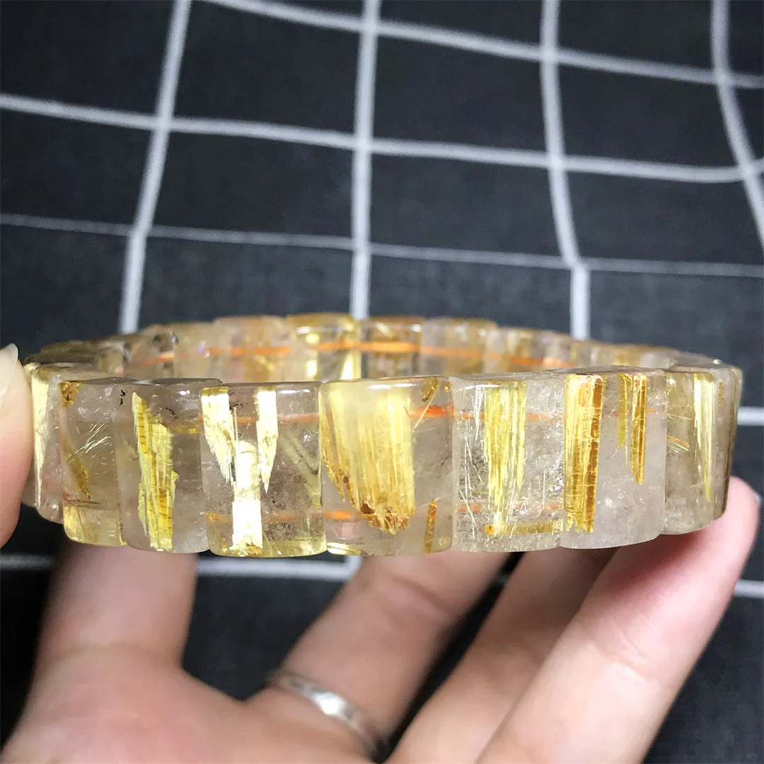 Top Natural Gold Rutilated Quartz Bracelet Jewelry For Women Men Healing Gift Titanium Crystal 14x1mm Beads Stretch Bangle AAAAA
Top Natural Gold Rutilated Quartz Bracelet Jewelry For Women Men Healing Gift Titanium Crystal 14x1mm Beads Stretch Bangle AAAAA