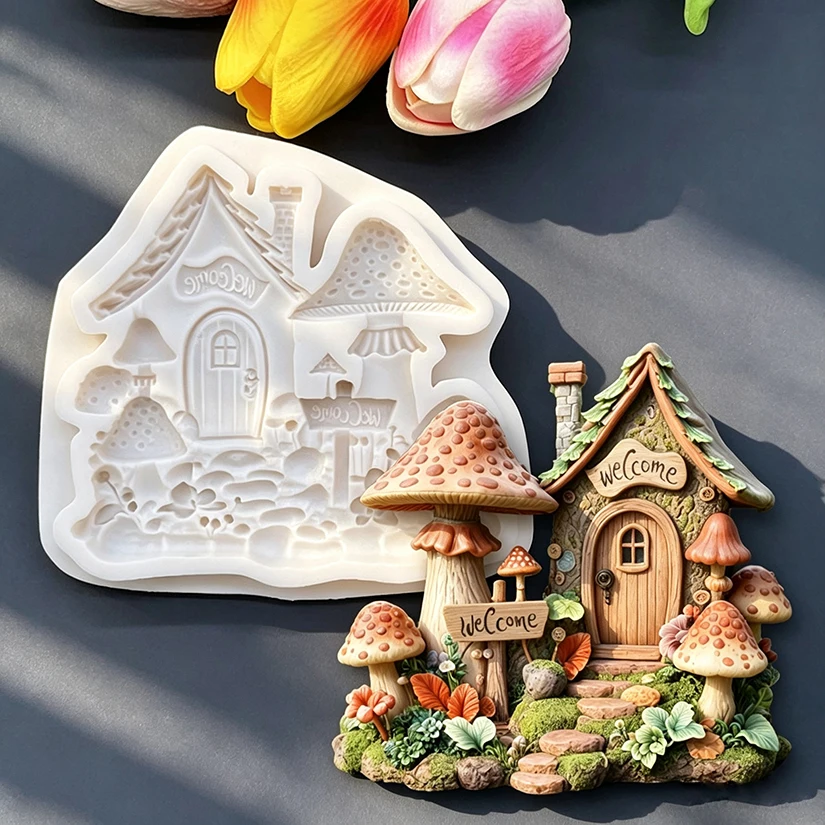 Mushroom House Silicone Cake Baking Mold Sugarcraft Chocolate Cupcake Resin Tools Fondant Decorating Tools
Mushroom House Silicone Cake Baking Mold Sugarcraft Chocolate Cupcake Resin Tools Fondant Decorating Tools