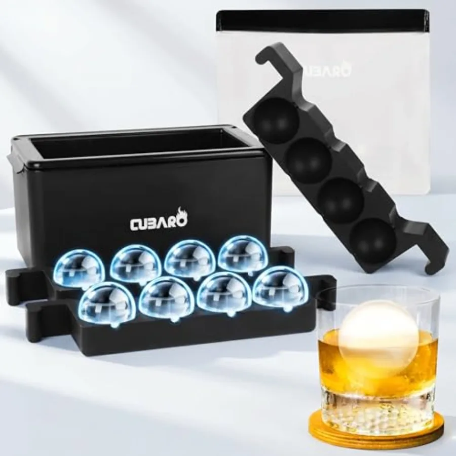 Clear Ice Ball Maker with Bonus Freezer Bag 8 Large 2" Crystal Clear Ice Spheres Premium Hard Shell Directional Freezing Mold S
Clear Ice Ball Maker with Bonus Freezer Bag 8 Large 2" Crystal Clear Ice Spheres Premium Hard Shell Directional Freezing Mold S