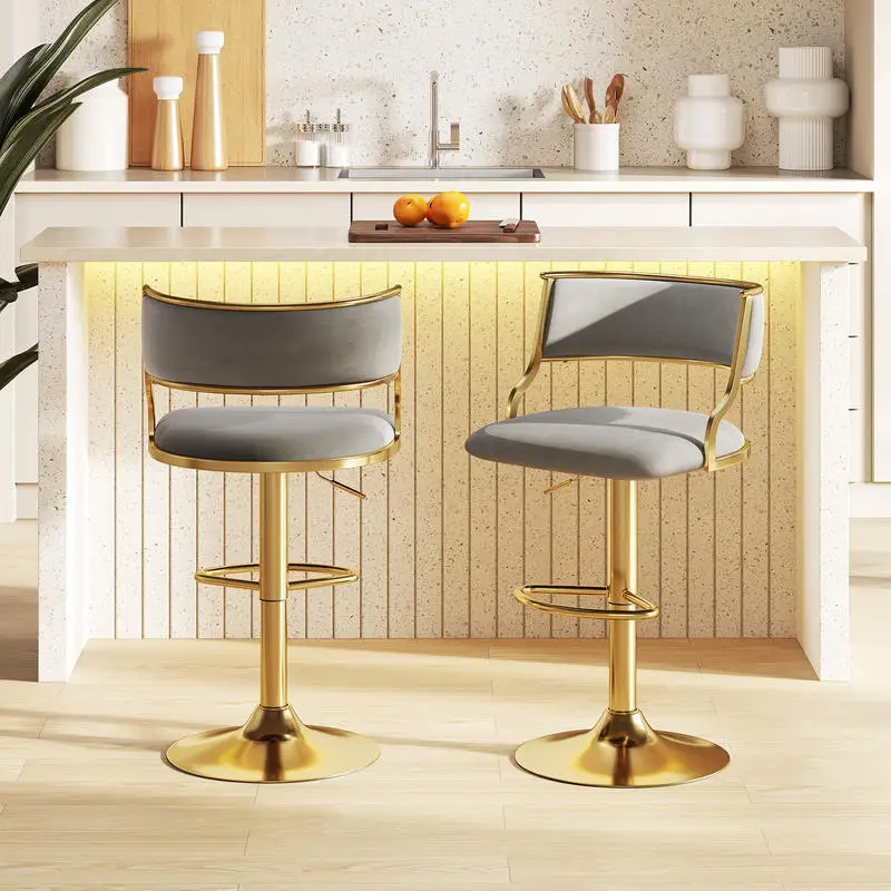 Swivel Bar Stool Set of 2 Dutch Velvet Height Adjustable Island Stools-Grey
Swivel Bar Stool Set of 2 Dutch Velvet Height Adjustable Island Stools-Grey