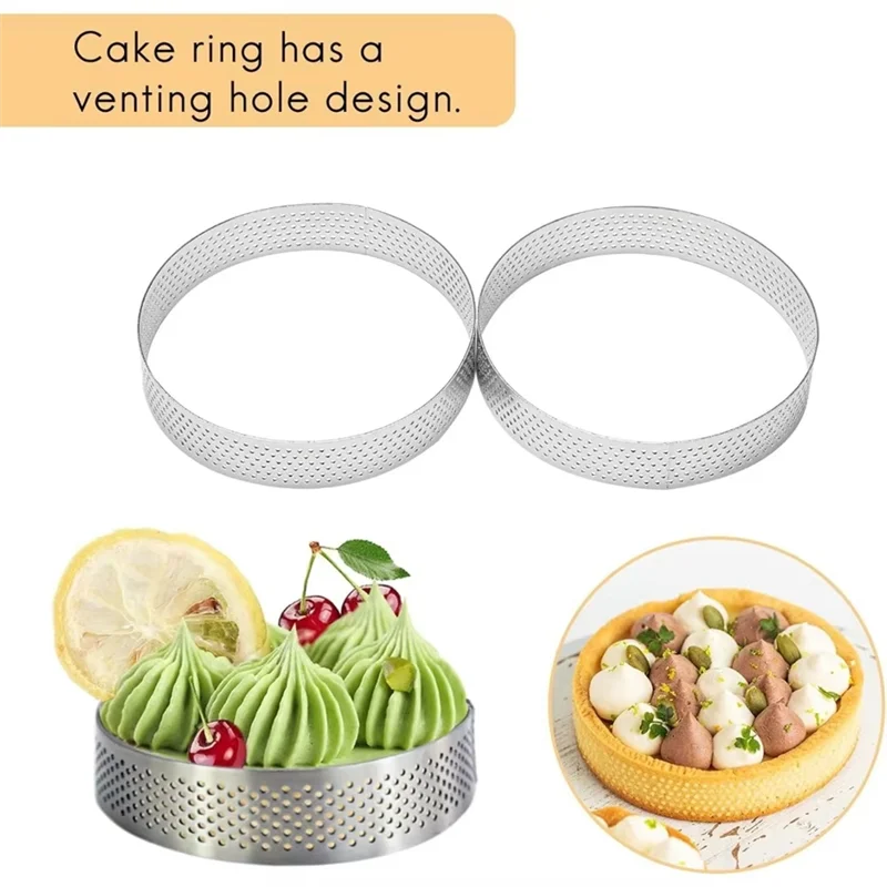 BHBD-Circular Tart Rings Cake Mousse Mold Stainless Steel Fruit Pie Quiches Rings 5 Pack , 6Cm
BHBD-Circular Tart Rings Cake Mousse Mold Stainless Steel Fruit Pie Quiches Rings 5 Pack , 6Cm
