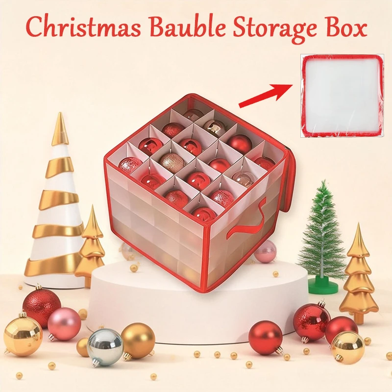 64-Grid Corrugated Insert Christmas Baubles Storage Box, Foldable Translucent PP Organizer for Chrismas Tree Ornaments & Toys
64-Grid Corrugated Insert Christmas Baubles Storage Box, Foldable Translucent PP Organizer for Chrismas Tree Ornaments & Toys