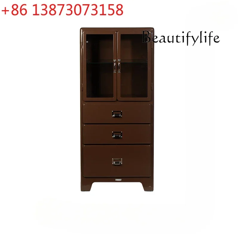 Industrial Style Metal Wine Cabinet Glass Double Door Drawer Storage Display Display Locker
Industrial Style Metal Wine Cabinet Glass Double Door Drawer Storage Display Display Locker