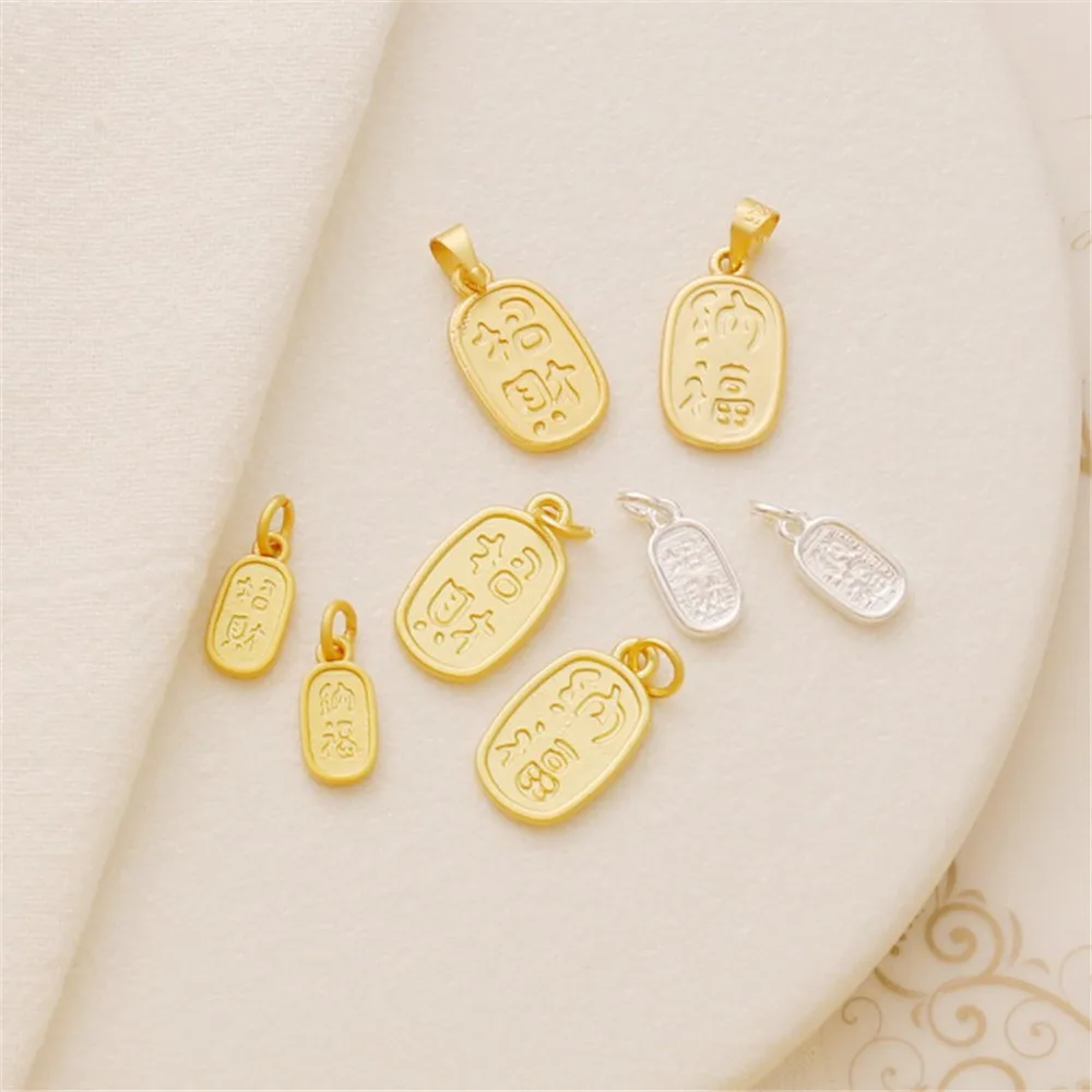 18k Color Matte Gold Brand Double-sided Fortune Nafu Tag Bracelet Necklace Pendant Diy Jewelry Accessories Charm Pendant
18k Color Matte Gold Brand Double-sided Fortune Nafu Tag Bracelet Necklace Pendant Diy Jewelry Accessories Charm Pendant