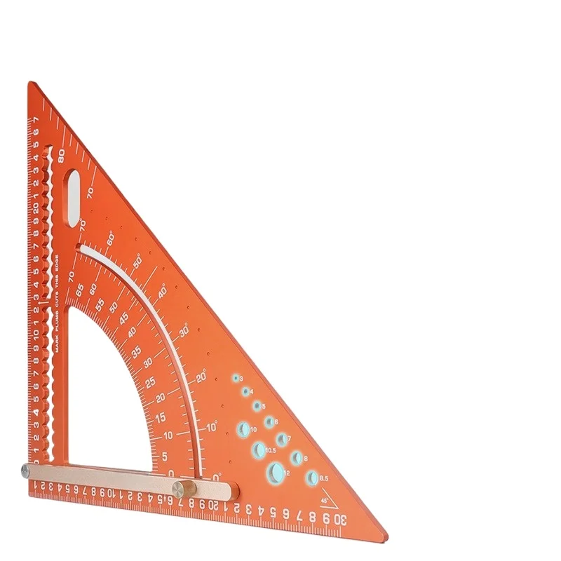 Aluminum triangle ruler for measuring angles and drawing straight and circular arcs Precision woodworking tools
Aluminum triangle ruler for measuring angles and drawing straight and circular arcs Precision woodworking tools