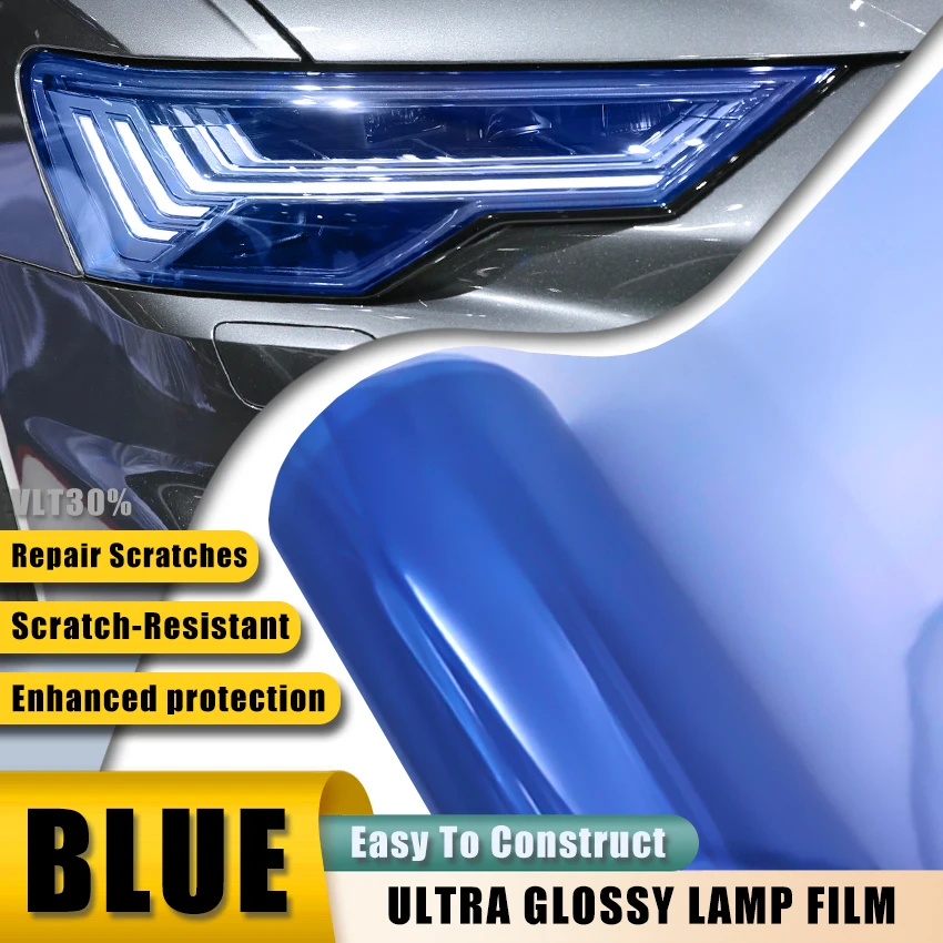 30x60/120/200 cm VLT 30% Car Tinted Headlight Vinyl Film Glossy Blue Color Changing PPF Film Protective Wrap Sticker
30x60/120/200 cm VLT 30% Car Tinted Headlight Vinyl Film Glossy Blue Color Changing PPF Film Protective Wrap Sticker