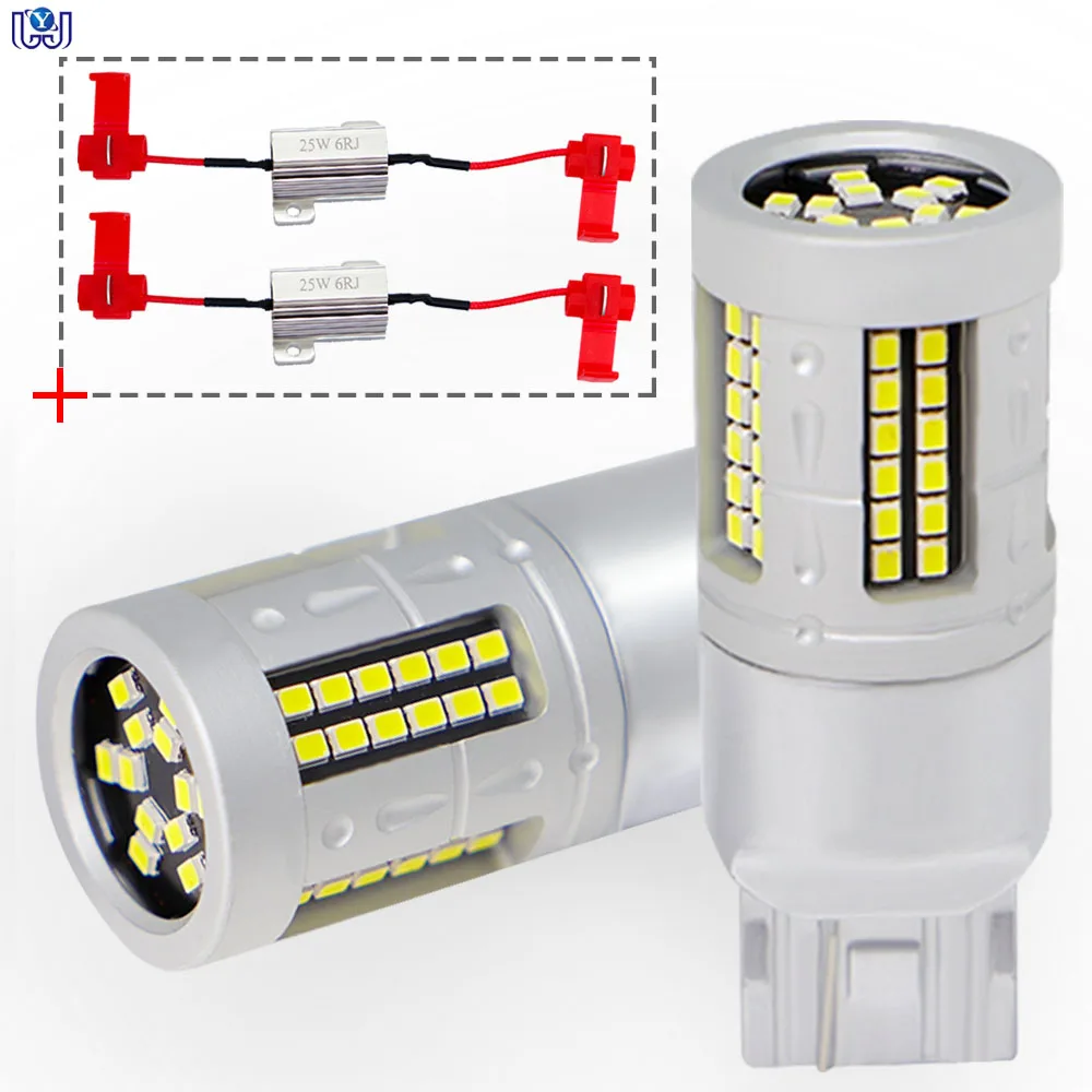 2pcs7440 7443 T20 72SMD Super Bright LED with Reverse Brake Turn Signal Light Load Resistor Fix Error Fast W21W W21/5W WY21W P2
2pcs7440 7443 T20 72SMD Super Bright LED with Reverse Brake Turn Signal Light Load Resistor Fix Error Fast W21W W21/5W WY21W P2