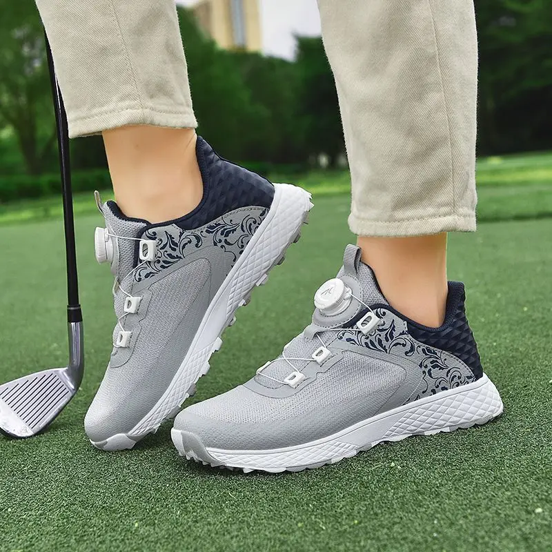 New Golf Shoes for Men and Women Couples Fixed Spikes, Waterproof, Rotating Buckle, Slip-Resistant
New Golf Shoes for Men and Women Couples Fixed Spikes, Waterproof, Rotating Buckle, Slip-Resistant