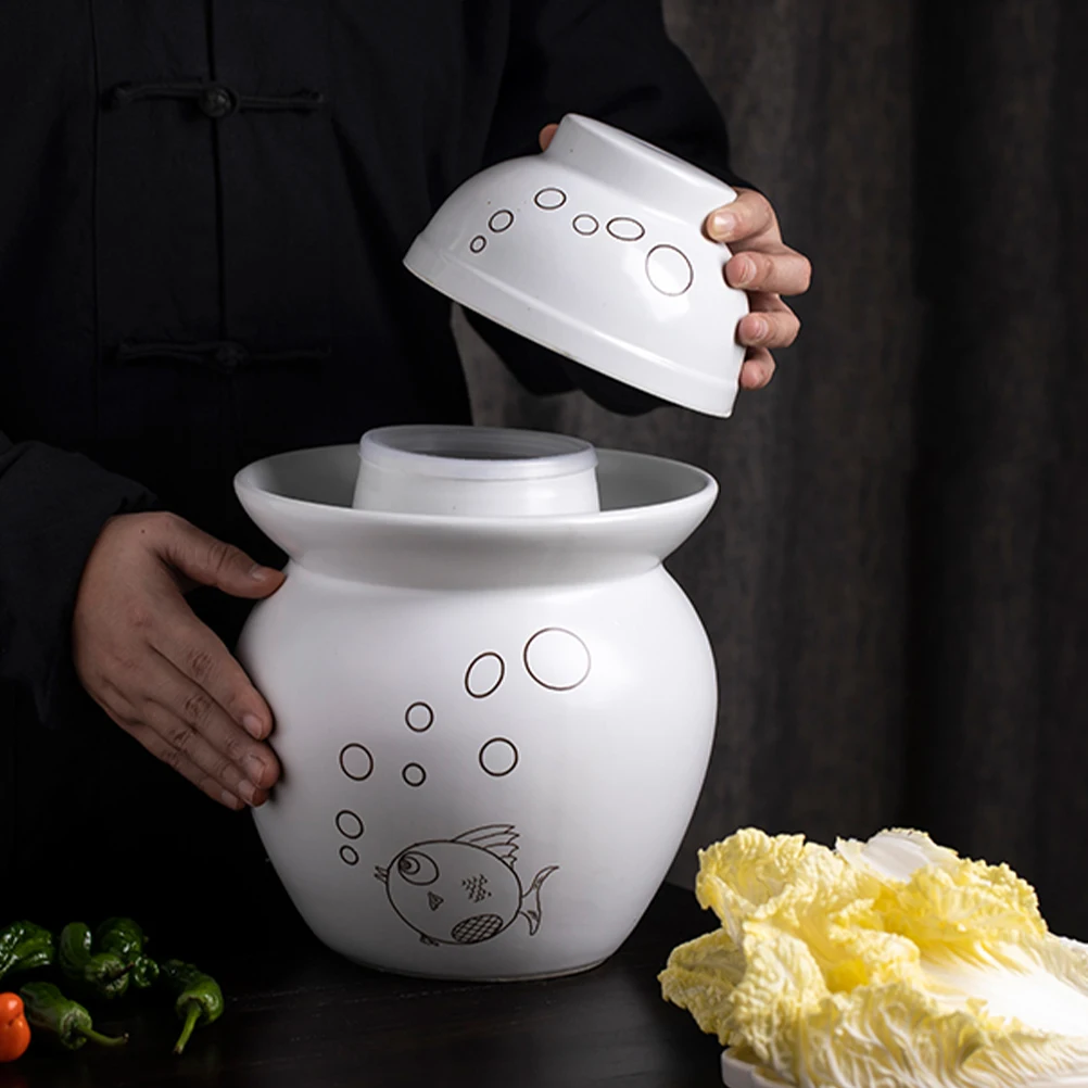 Kitchen Pickle Jar Ceramic Sealing Container Compact Design Sturdy Safe Easy Open Close Pickle Jar Fermenting Tank
Kitchen Pickle Jar Ceramic Sealing Container Compact Design Sturdy Safe Easy Open Close Pickle Jar Fermenting Tank