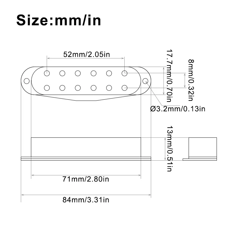 Mini Humbucker ST Single Coil Pickup Size 9K 4 Conducts Output Coil Splitting Pickup 12 Adjustable Pole Piece
Mini Humbucker ST Single Coil Pickup Size 9K 4 Conducts Output Coil Splitting Pickup 12 Adjustable Pole Piece