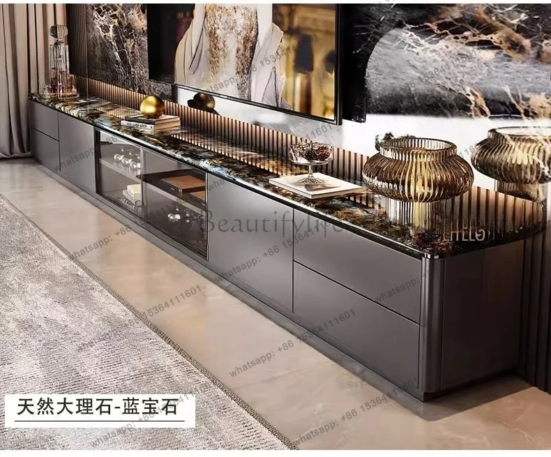 French natural luxury stone TV cabinet marble light luxury high-end modern simplicity
French natural luxury stone TV cabinet marble light luxury high-end modern simplicity