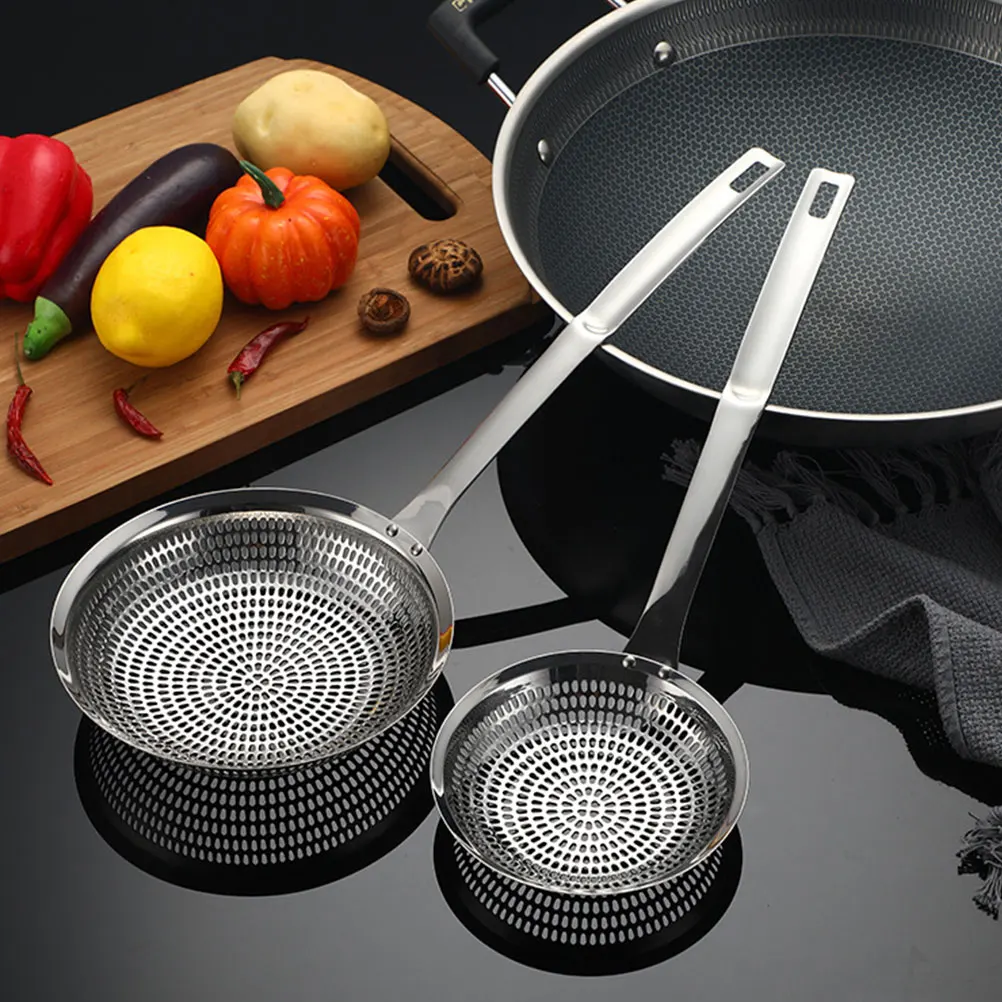 Stainless Steel Multi-Hole Strainer Spoon 14.2cm Hook Design Large Capacity Kitchen Ladle Colander for Home Restaurant
Stainless Steel Multi-Hole Strainer Spoon 14.2cm Hook Design Large Capacity Kitchen Ladle Colander for Home Restaurant
