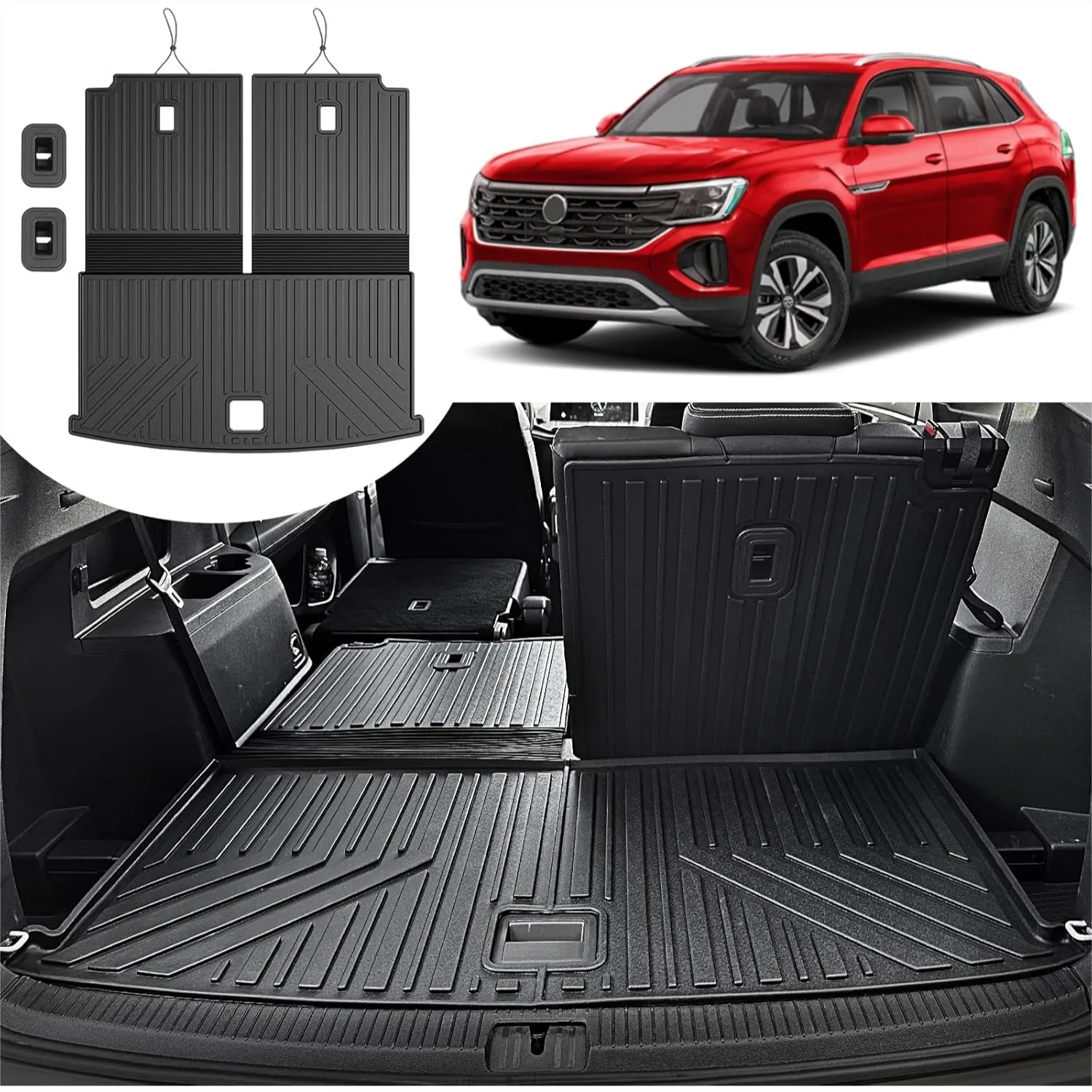 Cargo Mat for Volkswagen Atlas 2018-2026 (Not Cross Sport) All Weather TPE Liner with Backrest Mat, Custom Fit for 6/7 Seats
Cargo Mat for Volkswagen Atlas 2018-2026 (Not Cross Sport) All Weather TPE Liner with Backrest Mat, Custom Fit for 6/7 Seats