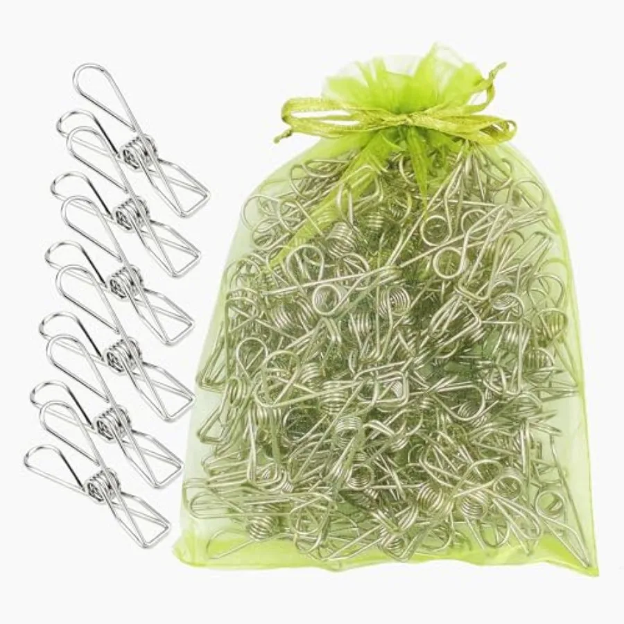 00 Pack Metal Clothes Pegs, Stainless Steel Utility Clips for Laundry, Washing Line, Snack Bags, Paper Files
00 Pack Metal Clothes Pegs, Stainless Steel Utility Clips for Laundry, Washing Line, Snack Bags, Paper Files