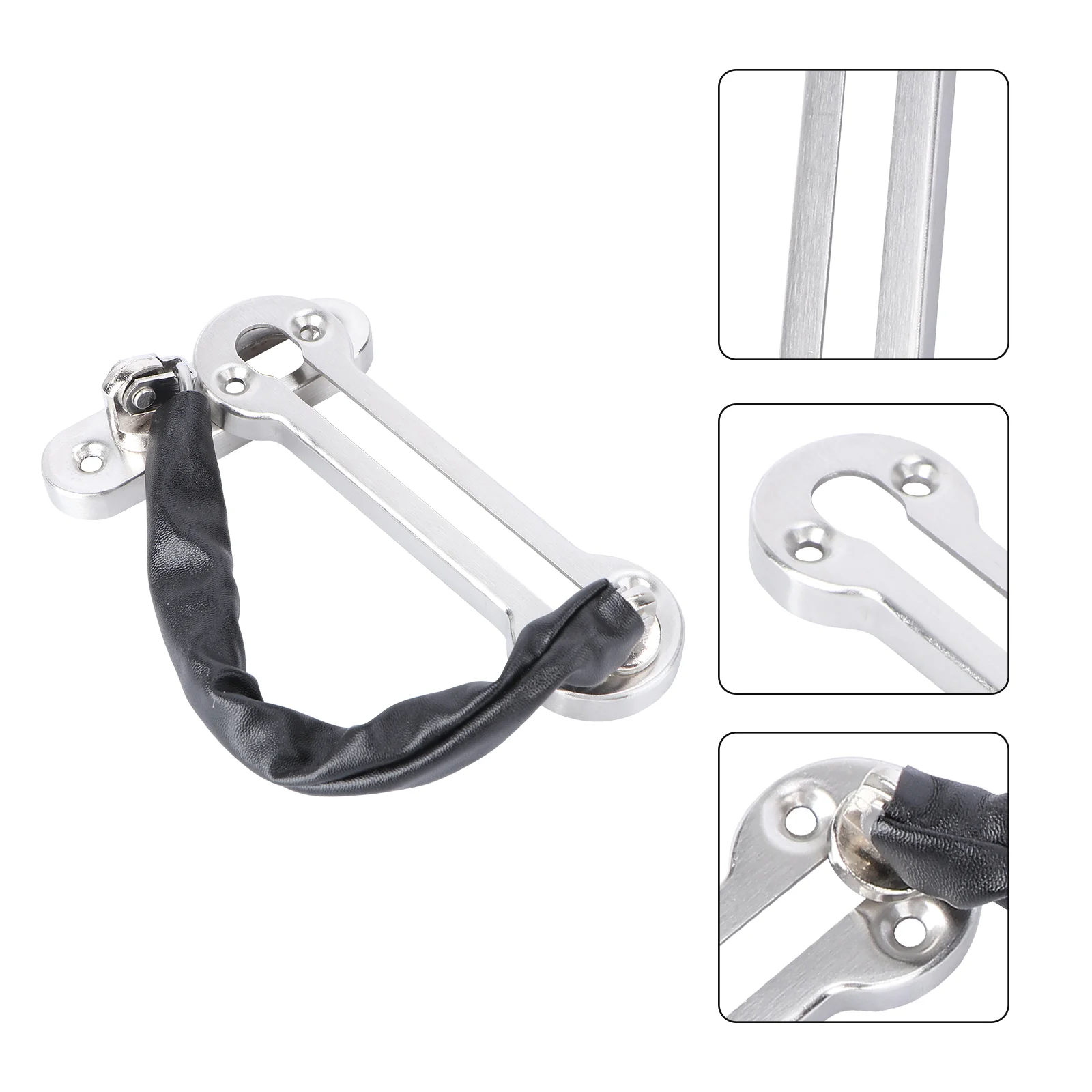 Sturdy Chain Door Lock Stainless Steel Chain with Screws Security Door Chain Guard Latch Lock for Home Hotel (Silver)
Sturdy Chain Door Lock Stainless Steel Chain with Screws Security Door Chain Guard Latch Lock for Home Hotel (Silver)