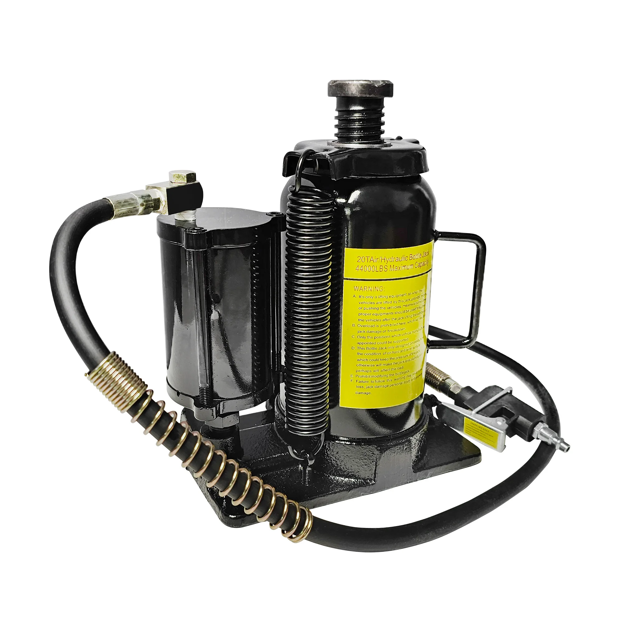 Air Hydraulic Bottle Jack, 20 Ton/40000 LBS Bottle Jack, 10.23-20.07 inch Lifting Range, Manual Handle and Air Pump, for Car, Pi
Air Hydraulic Bottle Jack, 20 Ton/40000 LBS Bottle Jack, 10.23-20.07 inch Lifting Range, Manual Handle and Air Pump, for Car, Pi