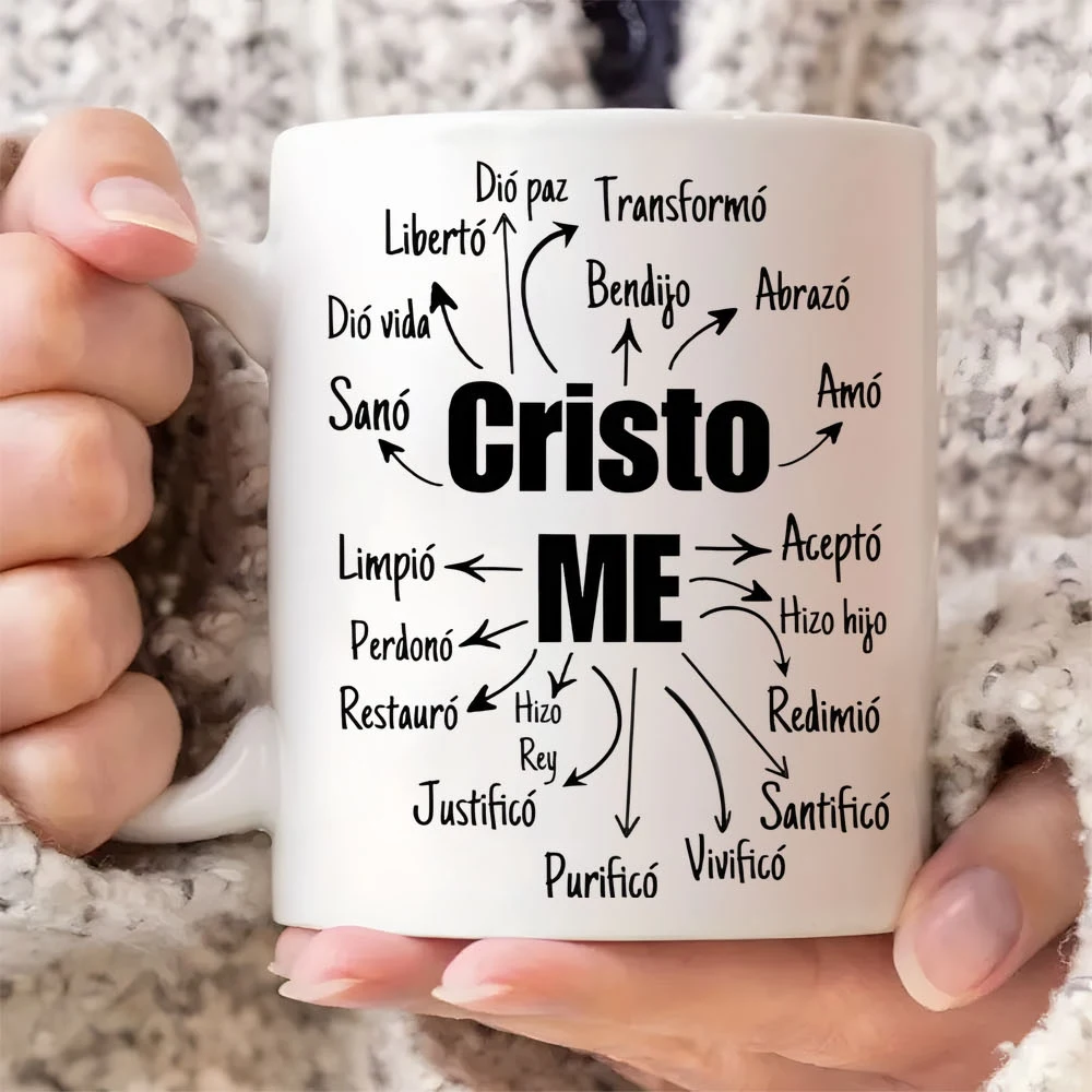 Thoughtful Gift | Cristo Me Insulated Ceramic Mug | White Porcelain Coffee Cup with Inspirational Spanish Phrases | Reusable & H
Thoughtful Gift | Cristo Me Insulated Ceramic Mug | White Porcelain Coffee Cup with Inspirational Spanish Phrases | Reusable & H