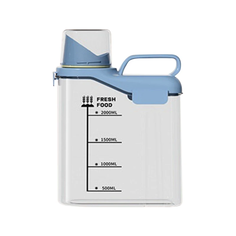 A63K-Blue Transparent Kitchen Grain Storage Container With Handle, 2300Ml, Moisture-Proof And Insect-Resistant
A63K-Blue Transparent Kitchen Grain Storage Container With Handle, 2300Ml, Moisture-Proof And Insect-Resistant