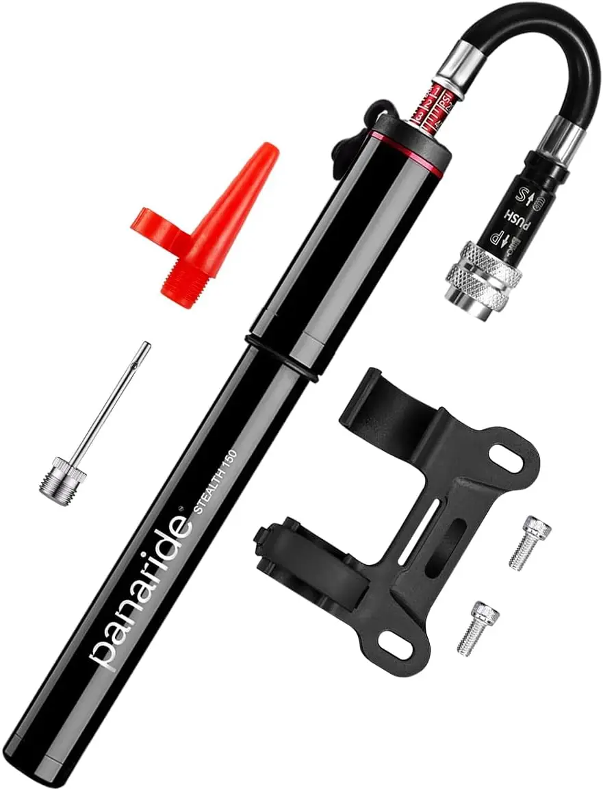 Mini Bike Pump with Pressure Gauge, High Pressure Hand Pump with Retractable Hose, Presta Schrader Valve, Frame Mount Bracket, Ball Needle Adapter
Mini Bike Pump with Pressure Gauge, High Pressure Hand Pump with Retractable Hose, Presta Schrader Valve, Frame Mount Bracket, Ball Needle Adapter