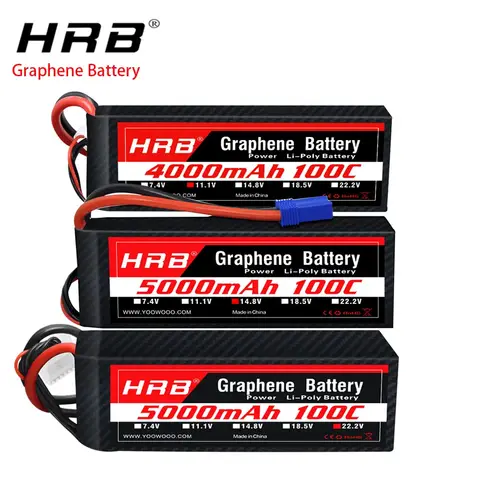 Akumulator Lipo HRB 100C XT90 2S 3S 4S 5S 6S 1300mAh 1500mAh 2200mAh 3300mAh 4000mAh 5000mAh 6000mAh 7000mAh do zdalnie sterowanych modeli samochodów