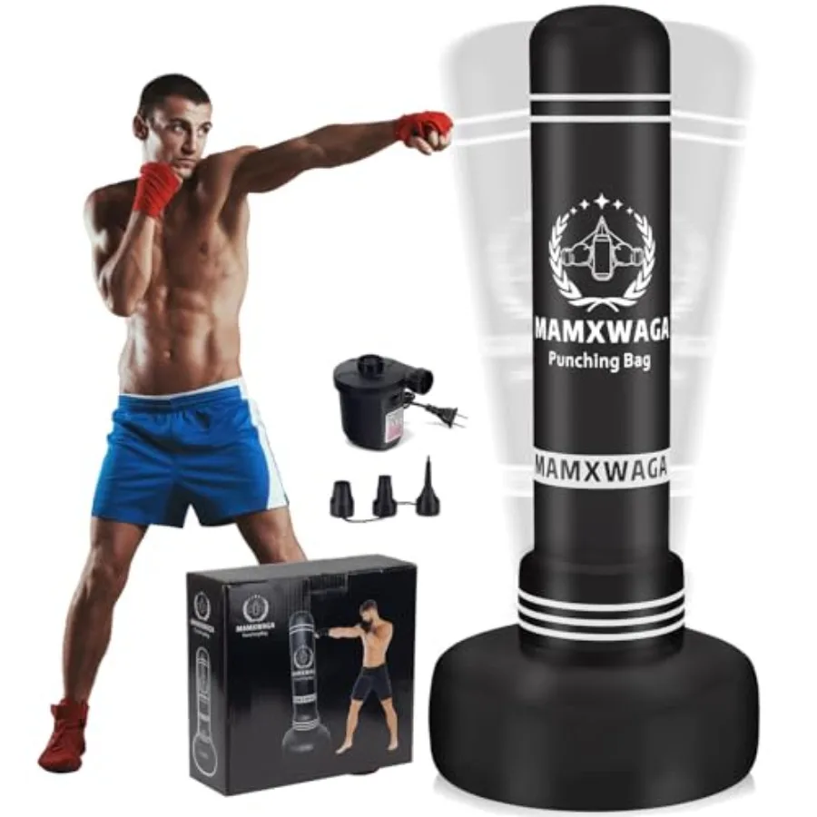 Standing Punching Bag with Stand Adult 70'' Freestanding Heavy Boxing Bag with Electric Air Pump
Standing Punching Bag with Stand Adult 70'' Freestanding Heavy Boxing Bag with Electric Air Pump