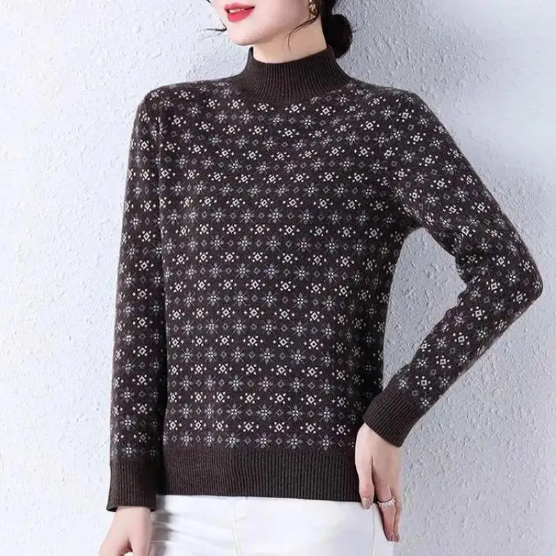 Sweater Women Autumn Winter Thick Half High Neck Knitt Vintage Element Print Bottom Shirt Warm Loose Plush Pullover Jumper Femme
Sweater Women Autumn Winter Thick Half High Neck Knitt Vintage Element Print Bottom Shirt Warm Loose Plush Pullover Jumper Femme