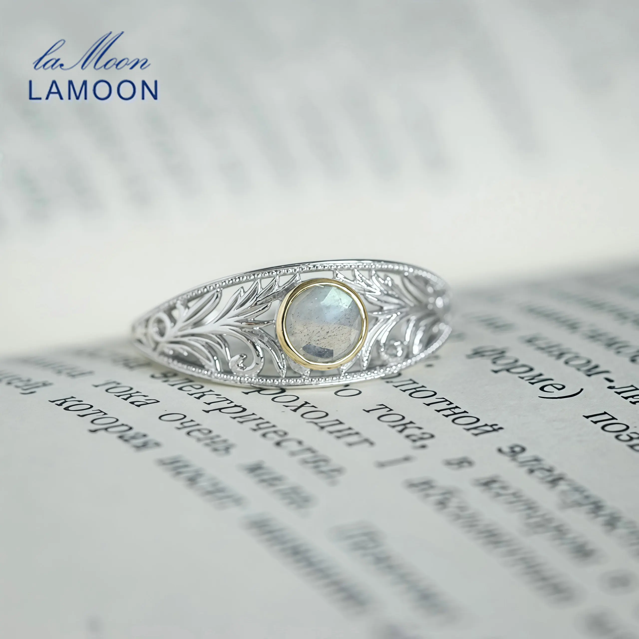 LAMOON Natural Labradorite Gemstone Ring For Women Exqusite Hollow Out 925 Sterling Silver 14k Gold Plated Fine Jewelry Gift
LAMOON Natural Labradorite Gemstone Ring For Women Exqusite Hollow Out 925 Sterling Silver 14k Gold Plated Fine Jewelry Gift