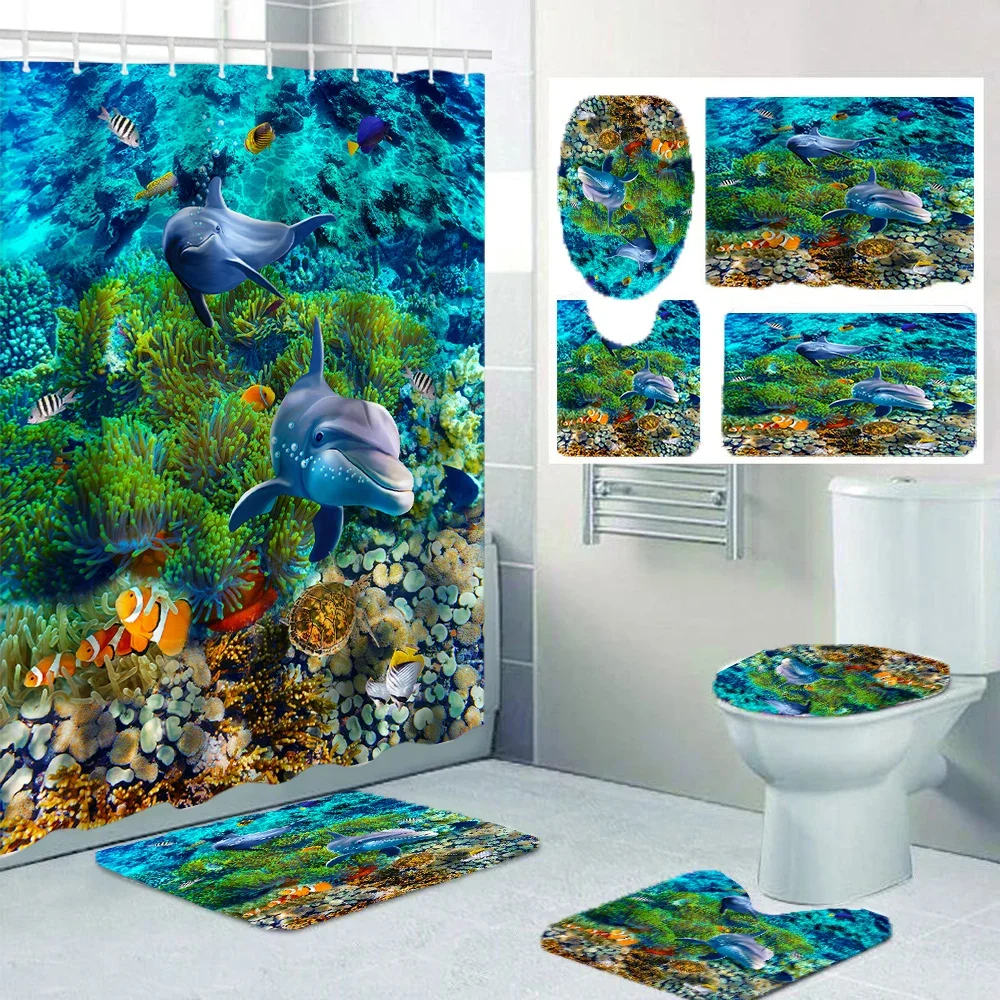 1/4 marine organism shower Curtains, Toilet Seat Decoration, Shower Curtain with Carpet and Toilet Lid, 12 70.8x70.8 inch Hooks
1/4 marine organism shower Curtains, Toilet Seat Decoration, Shower Curtain with Carpet and Toilet Lid, 12 70.8x70.8 inch Hooks